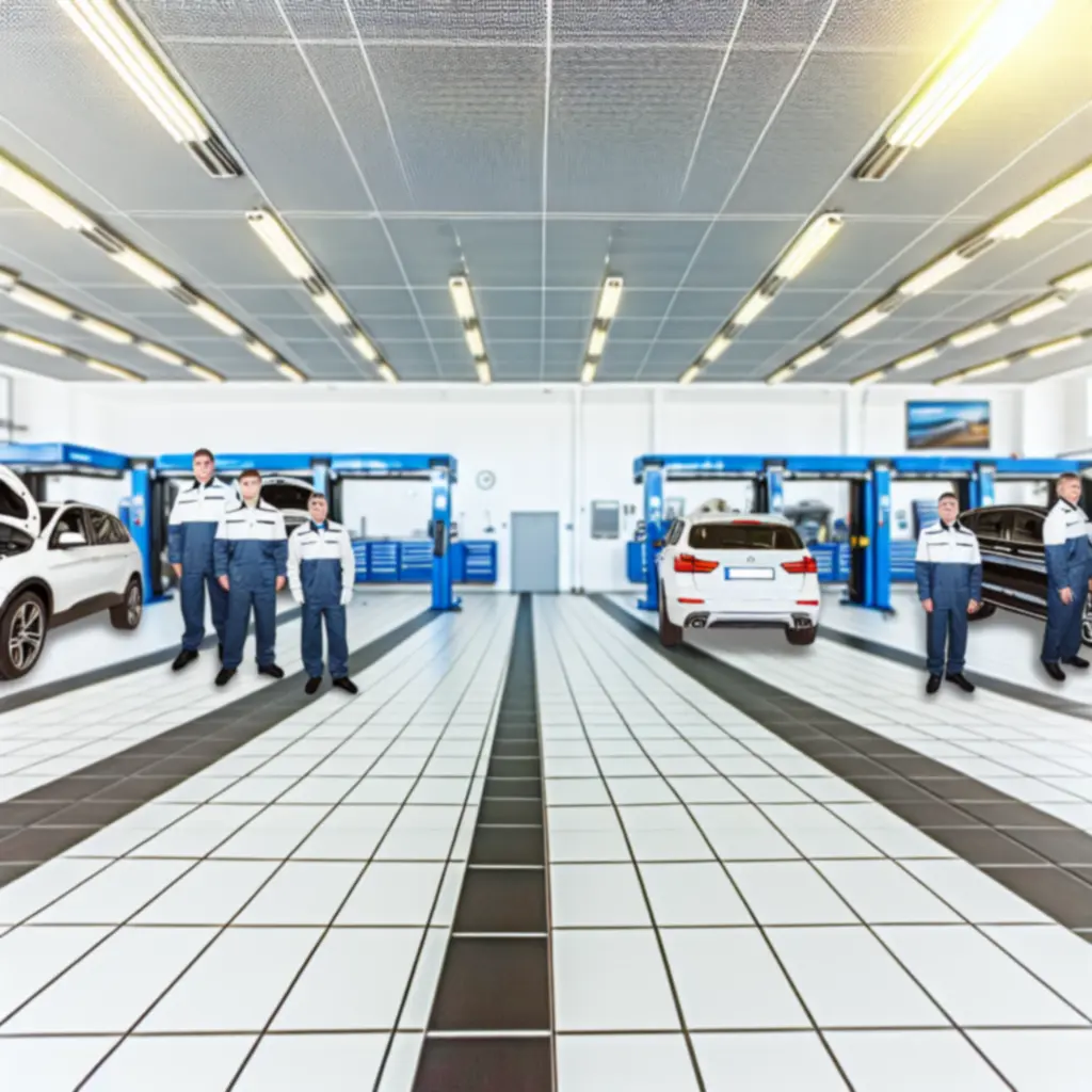Overview of a modern automotive service bay at Najlepsze Top PL